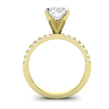 Dahlia Diamond Matching Band Only (engagement Ring Not Included) For Ring With Oval Center yellowgold