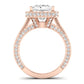 Buttercup Moissanite Matching Band Only (does Not Include Engagement Ring)  For Ring With Princess Center rosegold
