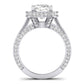 Buttercup Moissanite Matching Band Only (does Not Include Engagement Ring)  For Ring With Cushion Center whitegold