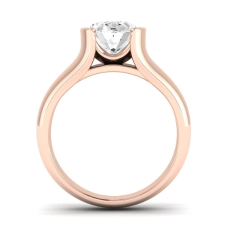 Jasmine Diamond Matching Band Only (does Not Include Engagement Ring) For Ring With Oval Center rosegold