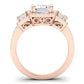 Erica Diamond Matching Band Only (does Not Include Engagement Ring) For Ring With Emerald Center rosegold