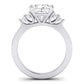 Alyssa Moissanite Matching Band Only (does Not Include Engagement Ring) For Ring With Princess Center whitegold