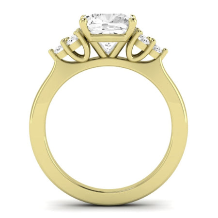Alyssa Diamond Matching Band Only (does Not Include Engagement Ring) For Ring With Cushion Center yellowgold