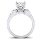Hibiscus Moissanite Matching Band Only (does Not Include Engagement Ring)  For Ring With Oval Center whitegold