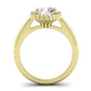 Calla Lily Moissanite Matching Band Only (does Not Include Engagement Ring) For Ring With Oval Center yellowgold