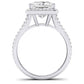 Tea Rose Moissanite Matching Band Only (does Not Include Engagement Ring) For Ring With Princess Center whitegold