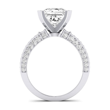 Daphne Diamond Matching Band Only (does Not Include Engagement Ring)  For Ring With Princess Center whitegold