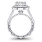 Lupin Diamond Matching Band Only (does Not Include Engagement Ring)  For Ring With Oval Center whitegold