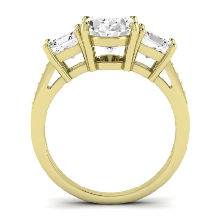 Dietes Diamond Matching Band Only (does Not Include Engagement Ring) For Ring With Oval Center yellowgold