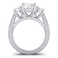 Belladonna Moissanite Matching Band Only (does Not Include Engagement Ring) For Ring With Cushion Center whitegold
