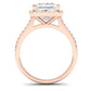 Mallow Moissanite Matching Band Only (does Not Include Engagement Ring)   For Ring With Princess Center rosegold