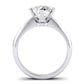 Senna Moissanite Matching Band Only (does Not Include Engagement Ring) For Ring With Round Center whitegold