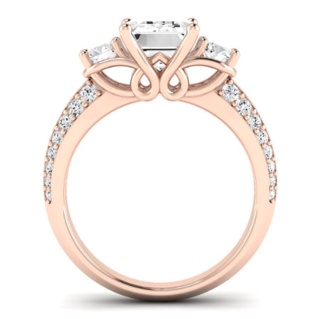 Thistle Emerald Diamond Bridal Set (Lab Grown Igi Cert) rosegold