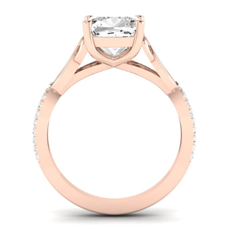 Pavonia Diamond Matching Band Only (does Not Include Engagement Ring)  For Ring With Cushion Center rosegold