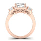 Erica Diamond Matching Band Only (does Not Include Engagement Ring) For Ring With Cushion Center rosegold