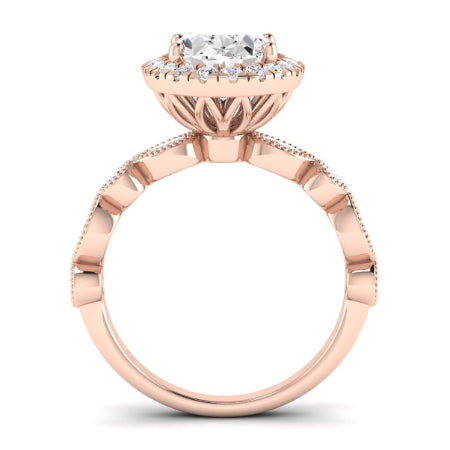 Aubretia Oval Moissanite Bridal Set rosegold