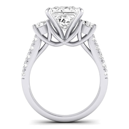 Primrose Moissanite Matching Band Only ( Engagement Ring Not Included) For Ring With Princess Center whitegold