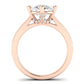 Gardenia Diamond Matching Band Only (does Not Include Engagement Ring) For Ring With Round Center rosegold