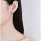 Gina Round Moissanite Huggie Earrings whitegold