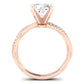 Iris Moissanite Matching Band Only (does Not Include Engagement Ring) For Ring With Cushion Center rosegold