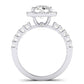 Sweet Pea Moissanite Matching Band Only (does Not Include Engagement Ring) For Ring With Round Center whitegold