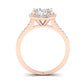 Desert Rose Moissanite Matching Band Only (engagement Ring Not Included) For Ring With Oval Center rosegold