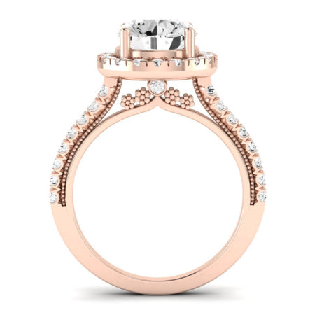 Florizel Diamond Matching Band Only (does Not Include Engagement Ring) For Ring With Round Center rosegold