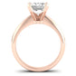 Senna Moissanite Matching Band Only ( Engagement Ring Not Included) For Ring With Emerald Center rosegold