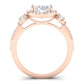 Lunaria Diamond Matching Band Only (does Not Include Engagement Ring) For Ring With Oval Center rosegold
