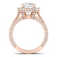 Buttercup Diamond Matching Band Only (does Not Include Engagement Ring)  For Ring With Cushion Center rosegold