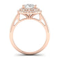 Tulip Diamond Matching Band Only ( Engagement Ring Not Included) For Ring With Oval Center rosegold