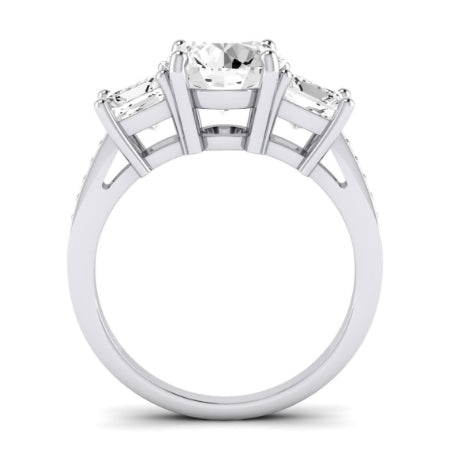 Dietes Diamond Matching Band Only (does Not Include Engagement Ring) For Ring With Round Center whitegold