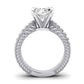 Azalea Moissanite Matching Band Only (does Not Include Engagement Ring) For Ring With Oval Center whitegold