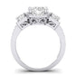 Erica Diamond Matching Band Only (does Not Include Engagement Ring) For Ring With Oval Center whitegold