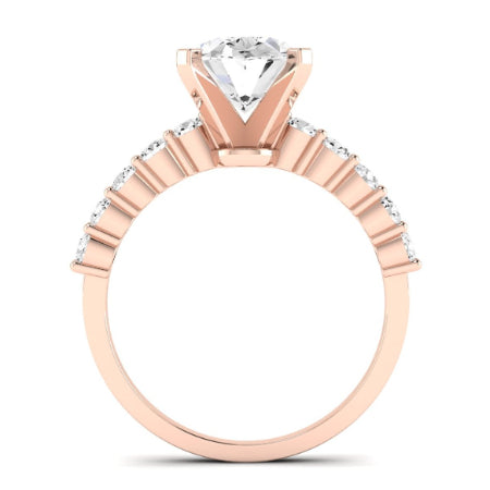 Magnolia Diamond Matching Band Only (does Not Include Engagement Ring) For Ring With Cushion Center rosegold