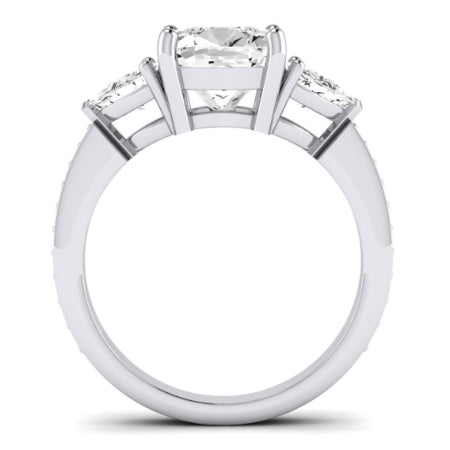 Snowdonia Moissanite Matching Band Only (engagement Ring Not Included) For Ring With Cushion Center whitegold