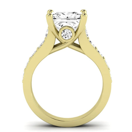 Calluna Moissanite Matching Band Only (does Not Include Engagement Ring) For Ring With Princess Center yellowgold