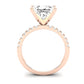 Dahlia Moissanite Matching Band Only (engagement Ring Not Included) For Ring With Princess Center rosegold