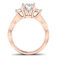 Bottlebrush Oval Moissanite Bridal Set rosegold