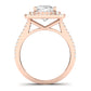 Flora Diamond Matching Band Only (engagement Ring Not Included) For Ring With Cushion Center rosegold