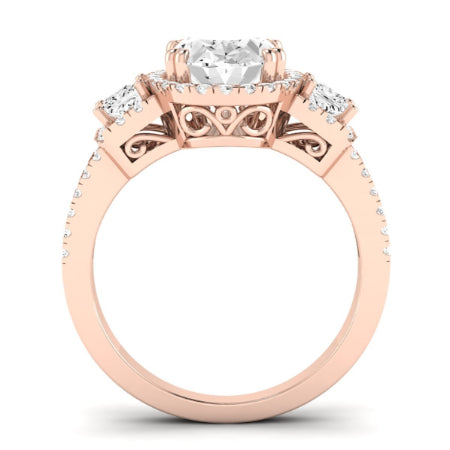 Erica Diamond Matching Band Only (does Not Include Engagement Ring) For Ring With Oval Center rosegold