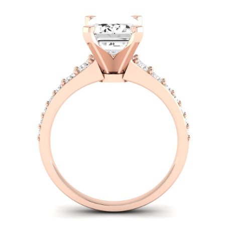 Holly Diamond Matching Band Only (does Not Include Engagement Ring) For Ring With Emerald Center rosegold