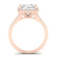 Desert Rose Diamond Matching Band Only (engagement Ring Not Included) For Ring With Princess Center rosegold