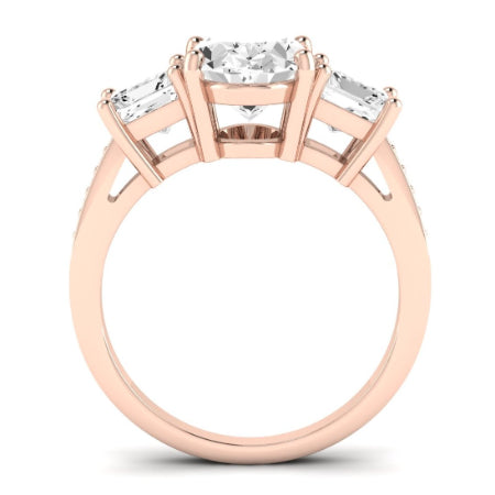 Dietes Oval Moissanite Bridal Set rosegold