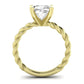 Balsam Diamond Matching Band Only (does Not Include Engagement Ring) For Ring With Cushion Center yellowgold