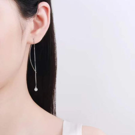 Paula Tassel Diamond Earrings whitegold