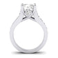 Calluna Diamond Matching Band Only (does Not Include Engagement Ring) For Ring With Cushion Center whitegold