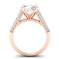 Iberis Moissanite Matching Band Only (does Not Include Engagement Ring) For Ring With Cushion Center rosegold