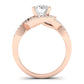 Dianella Diamond Matching Band Only (does Not Include Engagement Ring)  For Ring With Oval Center rosegold