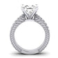 Azalea Diamond Matching Band Only (does Not Include Engagement Ring) For Ring With Princess Center whitegold